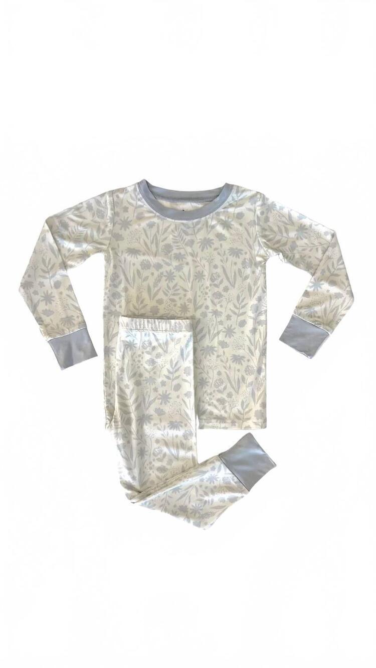 NEW IN MY JAMMERS boys mia long sleeve pajama set in blue floral